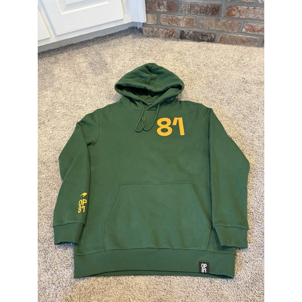 Authentic Oscar Piastri McLaren Formula 1 Team Racing Hoodie #81 Green Medium
